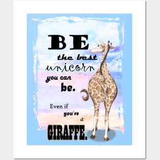 Girafficorn - Unicorn Giraffe Art Posters and Art